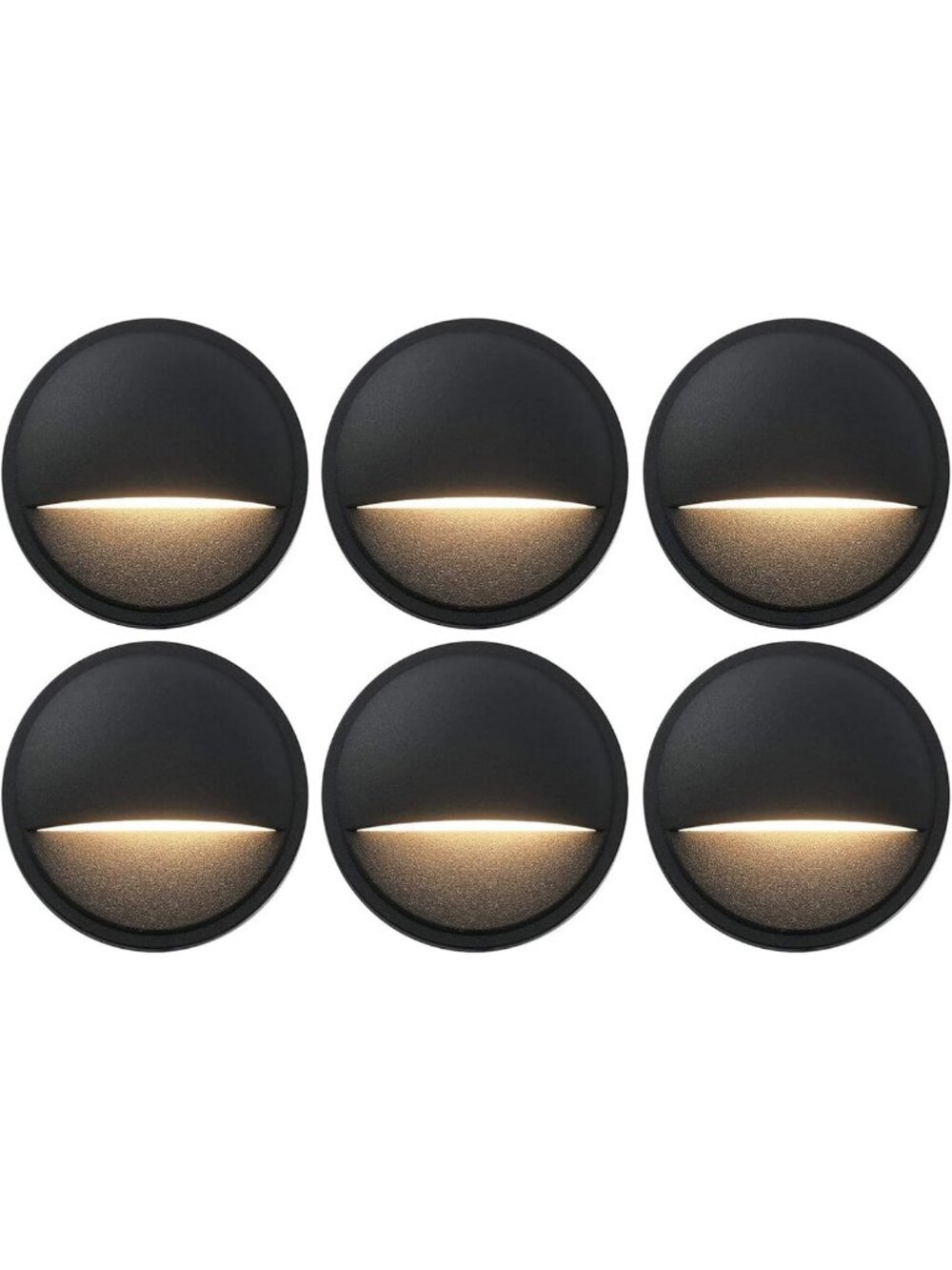 6-Pack LED Low Voltage Deck Post Lights - Outdoor Stair Riser & Fence Lighting